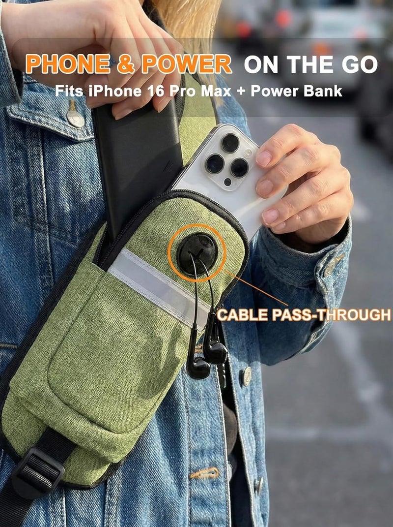 VPBAGE Store Structured Sling Backpack with Oversized Strap Pocket (Fits Power Bank) - Heavy Duty Water Resistant Crossbody Bag for Tech & Travel - Thick Padded Bottom Anti-Theft Daypack (Fits Tablet/Console) - Image 2